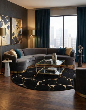 7' 10 x 7' 10 Vogue Geo Round Rug
