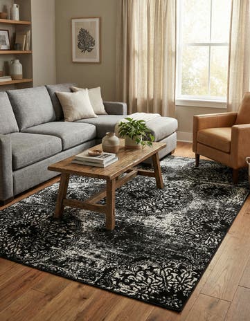 Black Monte Carlo Rug