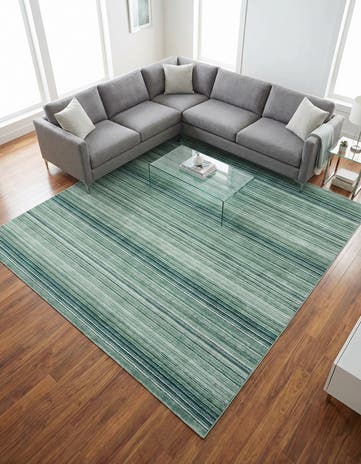 Green Gemstone Square Rug