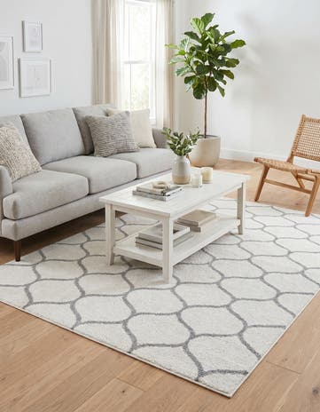 5' 3 x 8' Lattice Frieze Rug