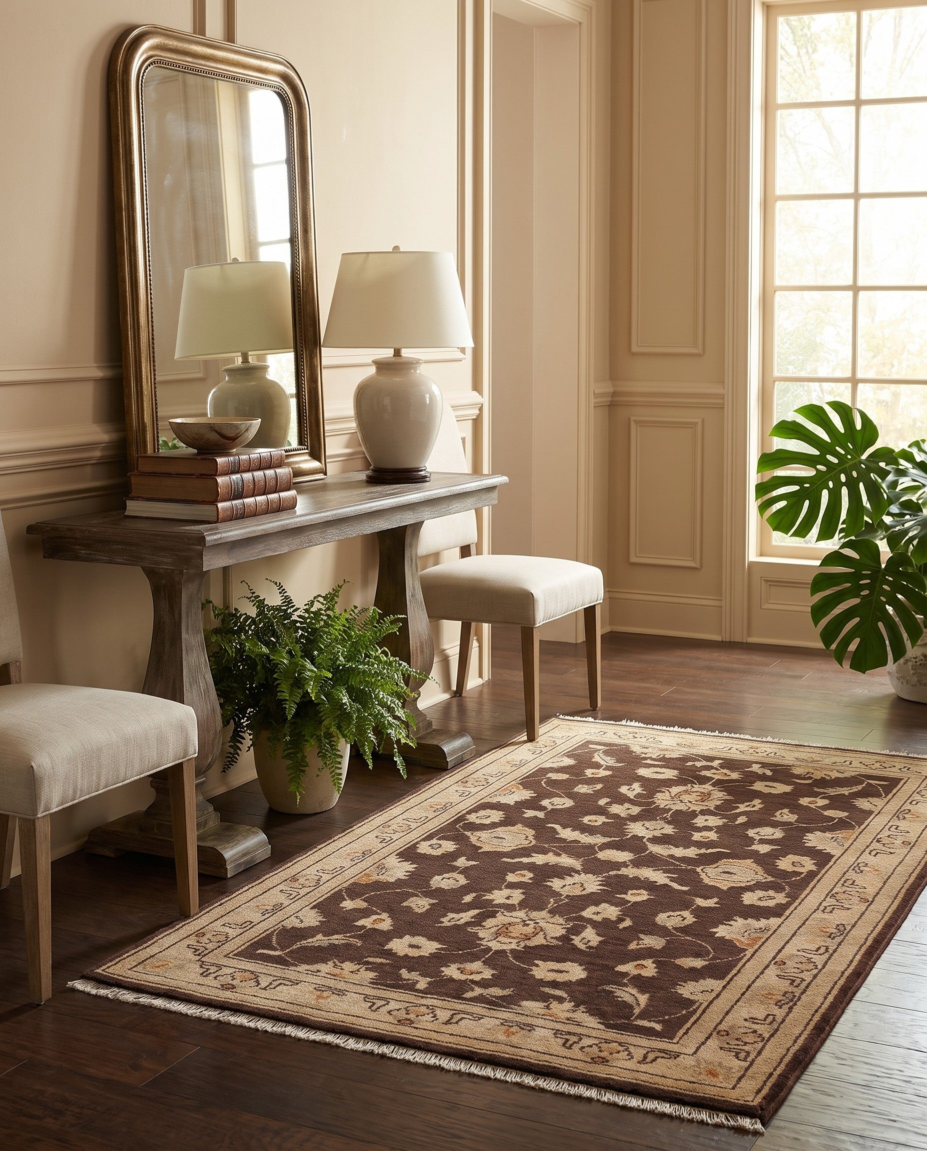 2' 11 x 4' 9 Hand Knotted Ziegler Rug