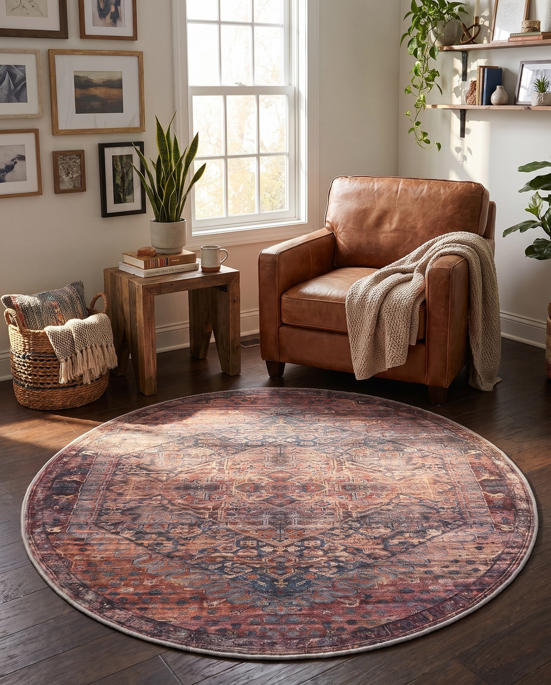 4' x 4' Maahru Round Rug