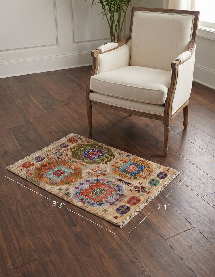 Detail image of 2' 1 x 3' 3 Hand Knotted Ariana Ziegler Rug