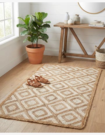 Natural Handmade Braided Jute Rug
