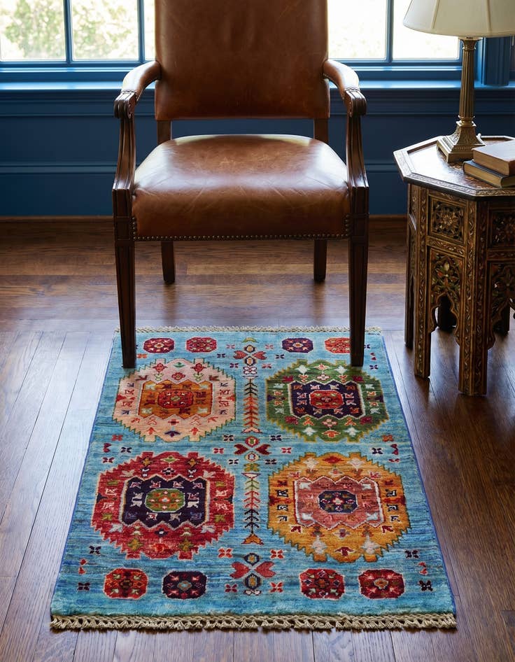 Detail image of 2' 1 x 3' Hand Knotted Ariana Ziegler Rug