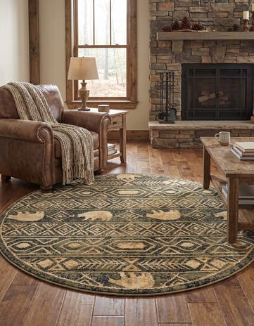 5' 3 x 5' 3 Pioneer Round Rug