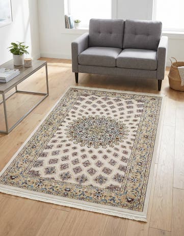 Ivory Nain Design Rug