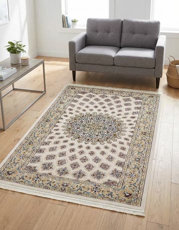 Ivory Nain Design Rug
