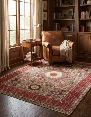 5' x 6' 7 Hand Knotted Mamluk Ziegler Rug