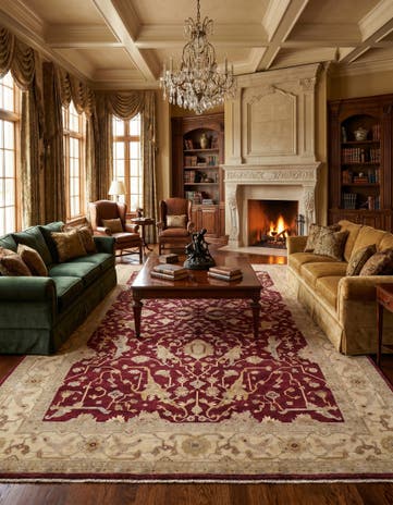 11' 11 x 17' 7 Hand Knotted Ziegler Wool Rug