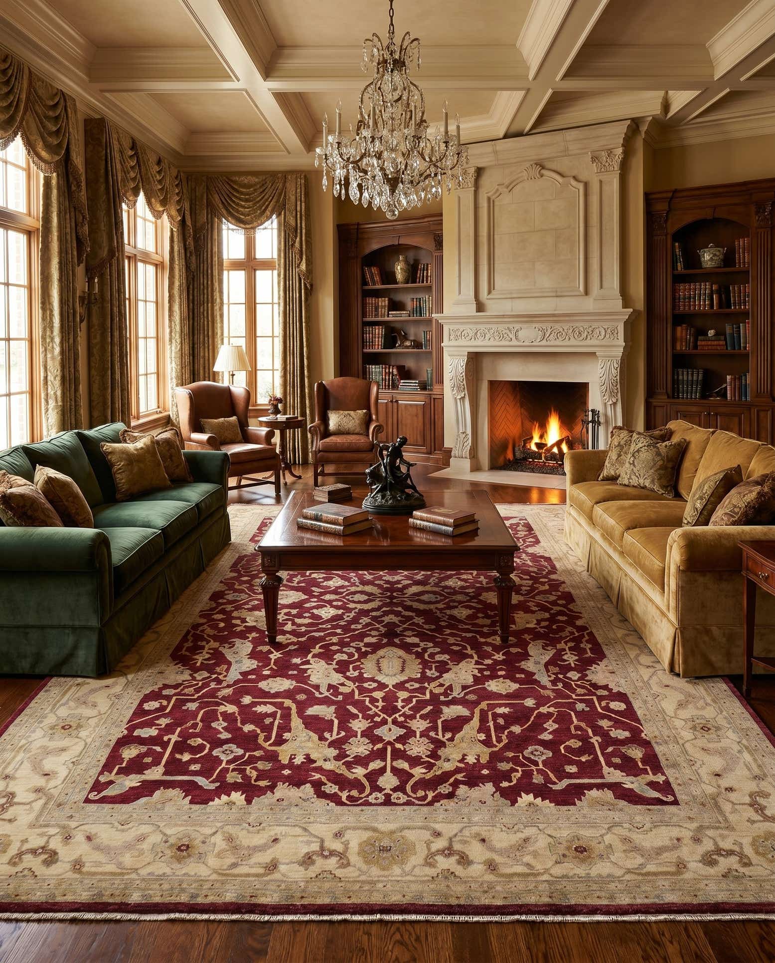 11' 11 x 17' 7 Hand Knotted Ziegler Wool Rug