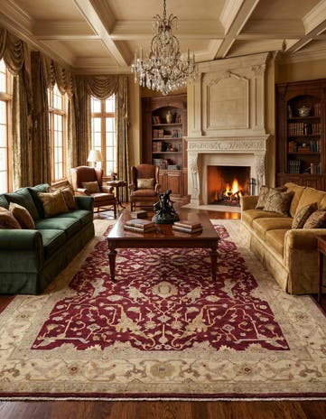 11' 11 x 17' 7 Hand Knotted Ziegler Wool Rug