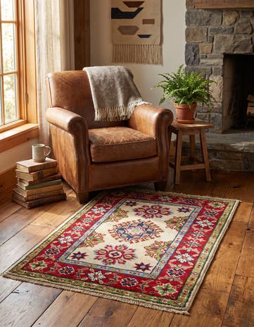 2' x 3' Hand Knotted Kazak Rug