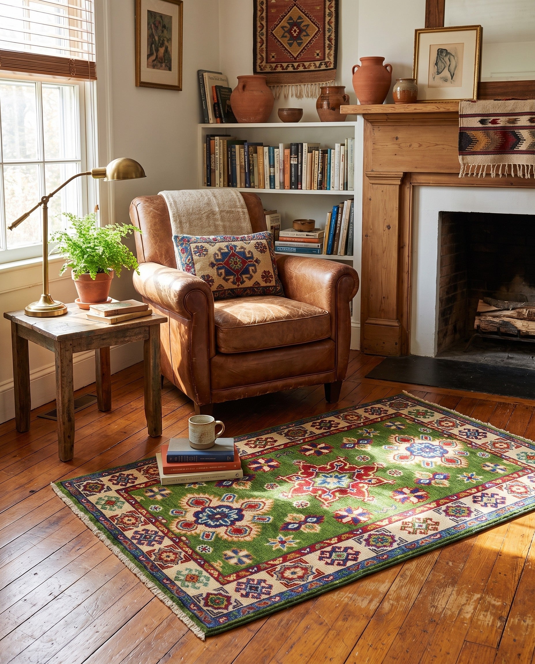 2' 7 x 4' 2 Hand Knotted Kazak Rug