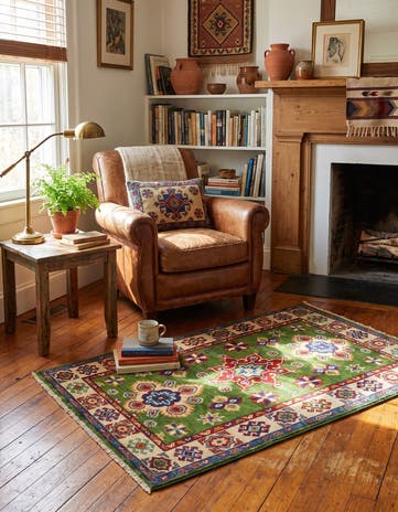 2' 7 x 4' 2 Hand Knotted Kazak Rug
