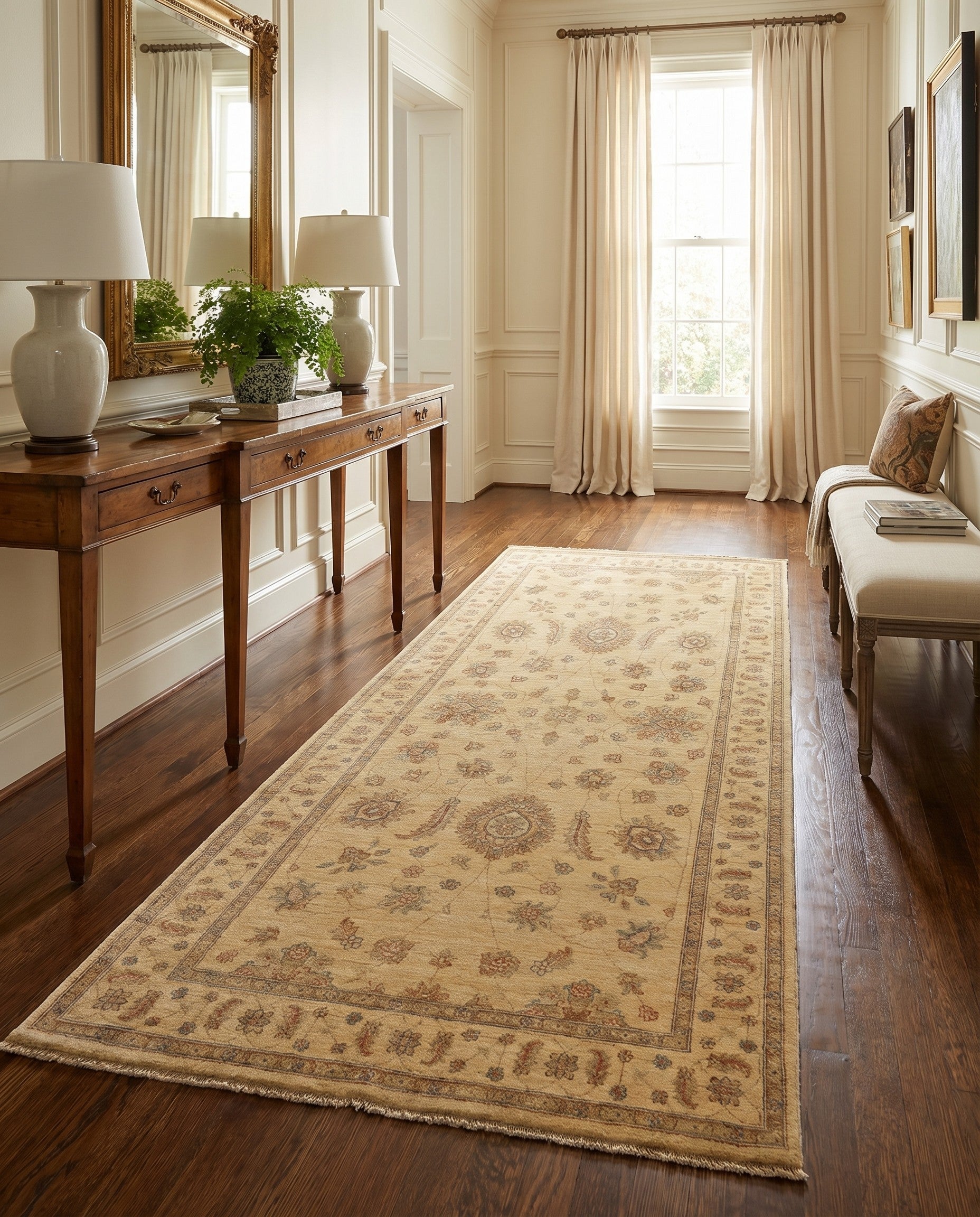 5' x 10' Hand Knotted Peshawar Ziegler Oriental Runner Rug