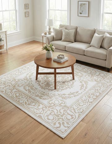Snow White Hermitage Square Rug