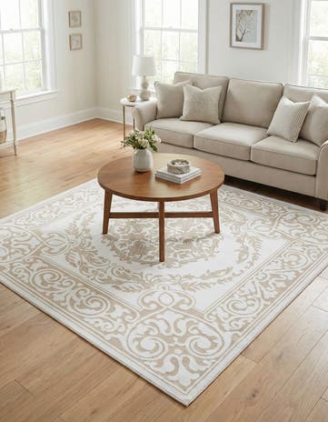 Snow White Hermitage Square Rug