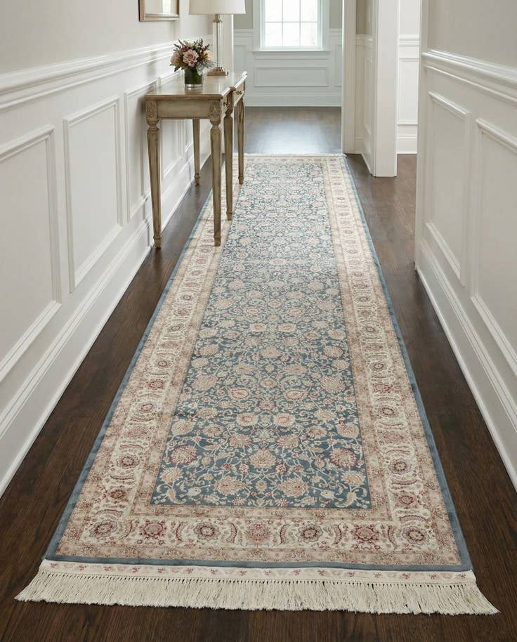 Detail image of 2' 7 x 9' 10 Qom Bamboo Silk Runner Rug