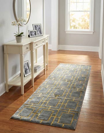 Gray Gold Marilyn Monroe™ Glam Deco Runner Rug