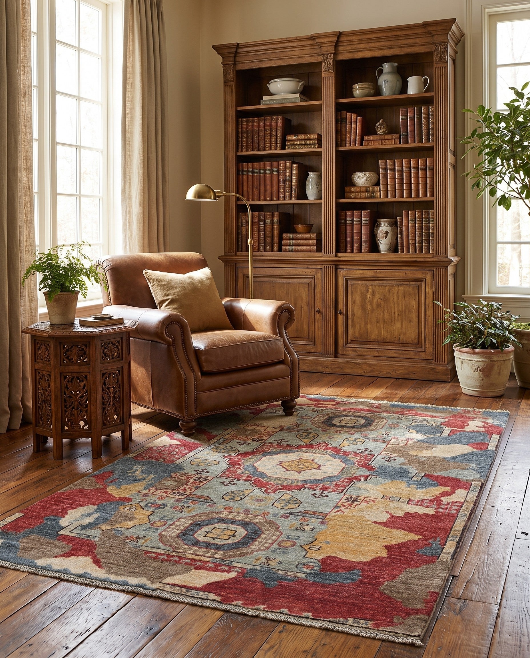 3' 3 x 4' 11 Hand Knotted Mamluk Ziegler Rug