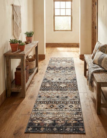 2' 7 x 12' Eco Southwestern Runner Rug