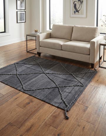 4' 2 x 5' 9 Hand Woven Kilim Modern Wool Rug