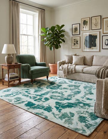 7' x 7' 10 Hand Knotted Ultra Vintage Persian Wool Square Rug