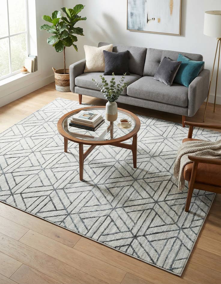 Detail image of 8' x 10' Lattice Trellis Rug