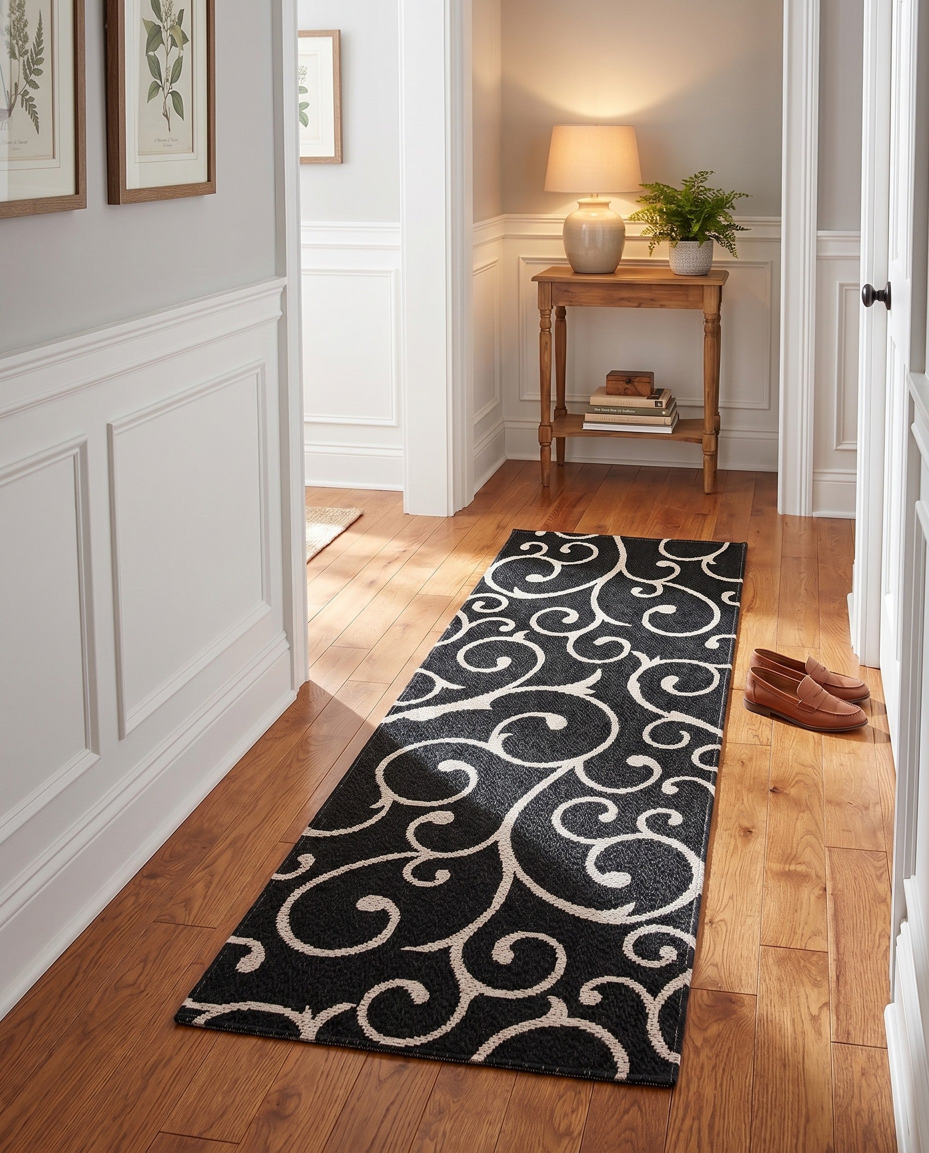 Black Georgia Runner Rug
