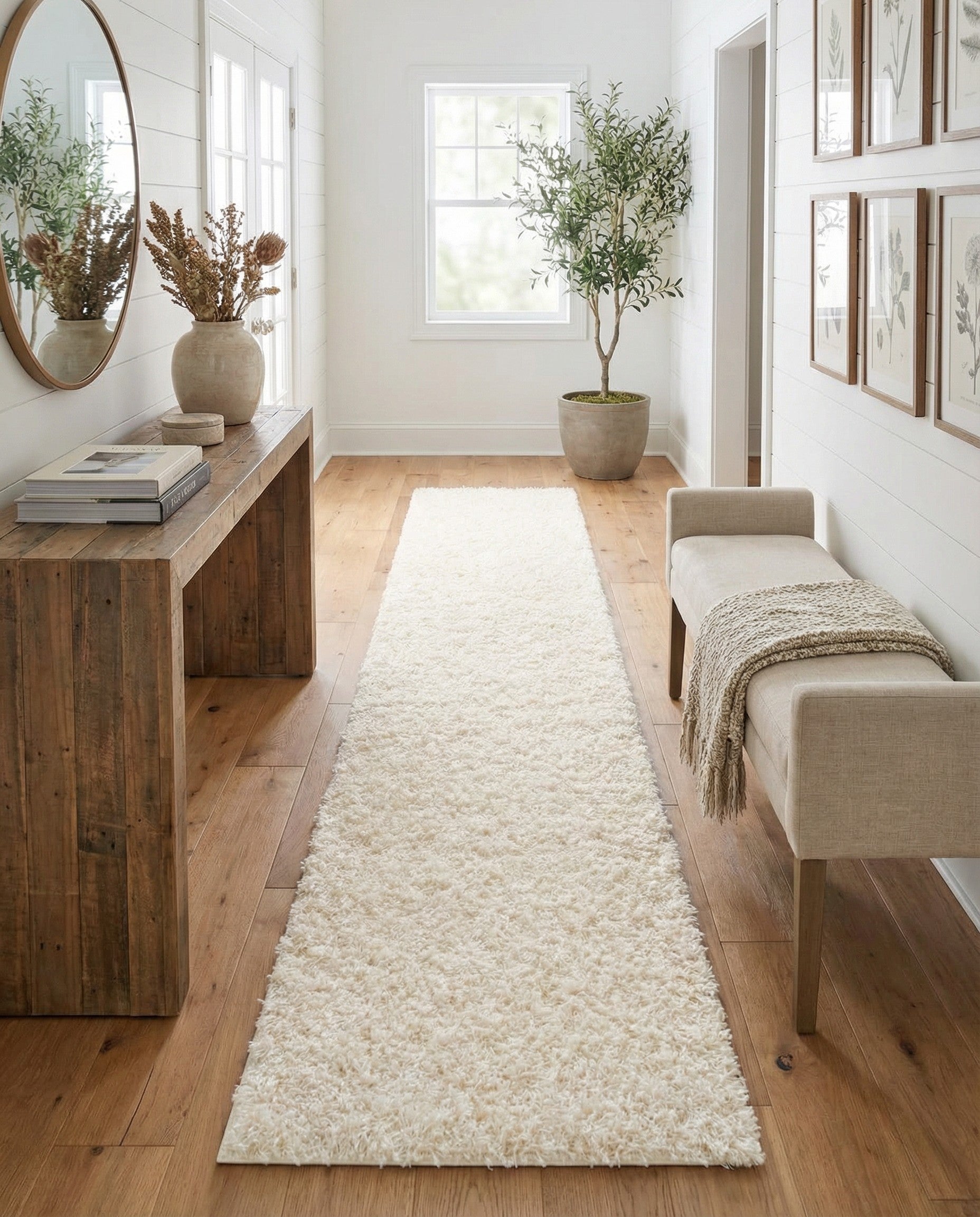 2' 6 x 13' Comfort Solid Shag Runner Rug