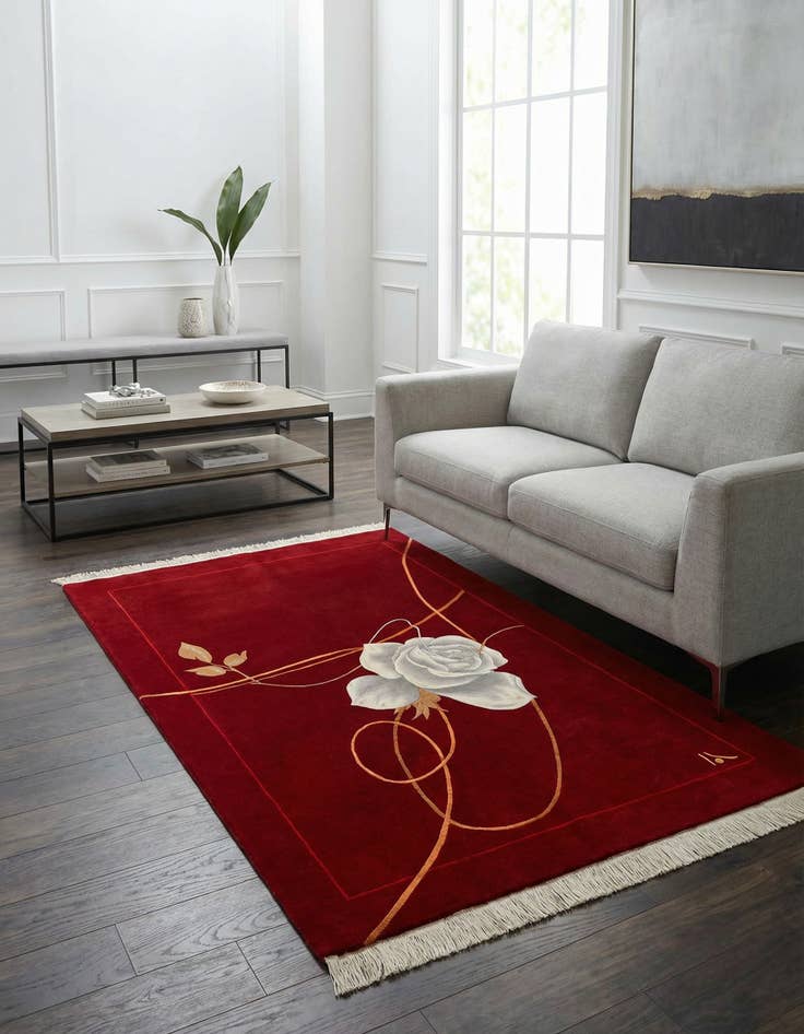 Detail image of 4' x 5' 11 Hand Knotted Darya Rug