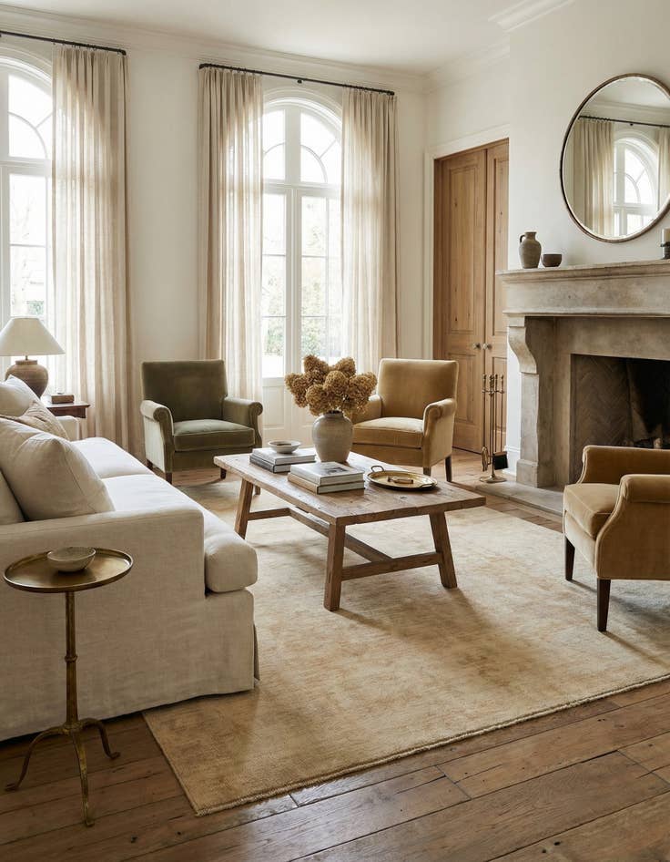 Detail image of 8' 4 x 9' 8 Hand Knotted Oushak Wool Rug