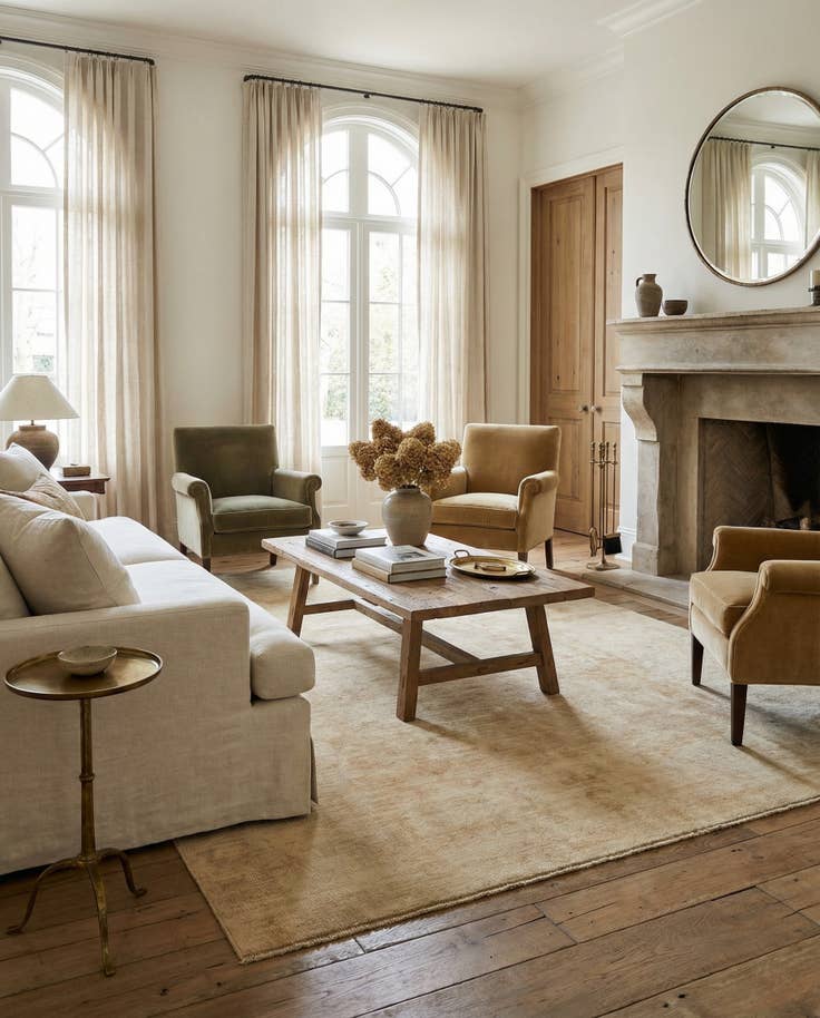 Detail image of 8' 4 x 9' 8 Hand Knotted Oushak Wool Rug