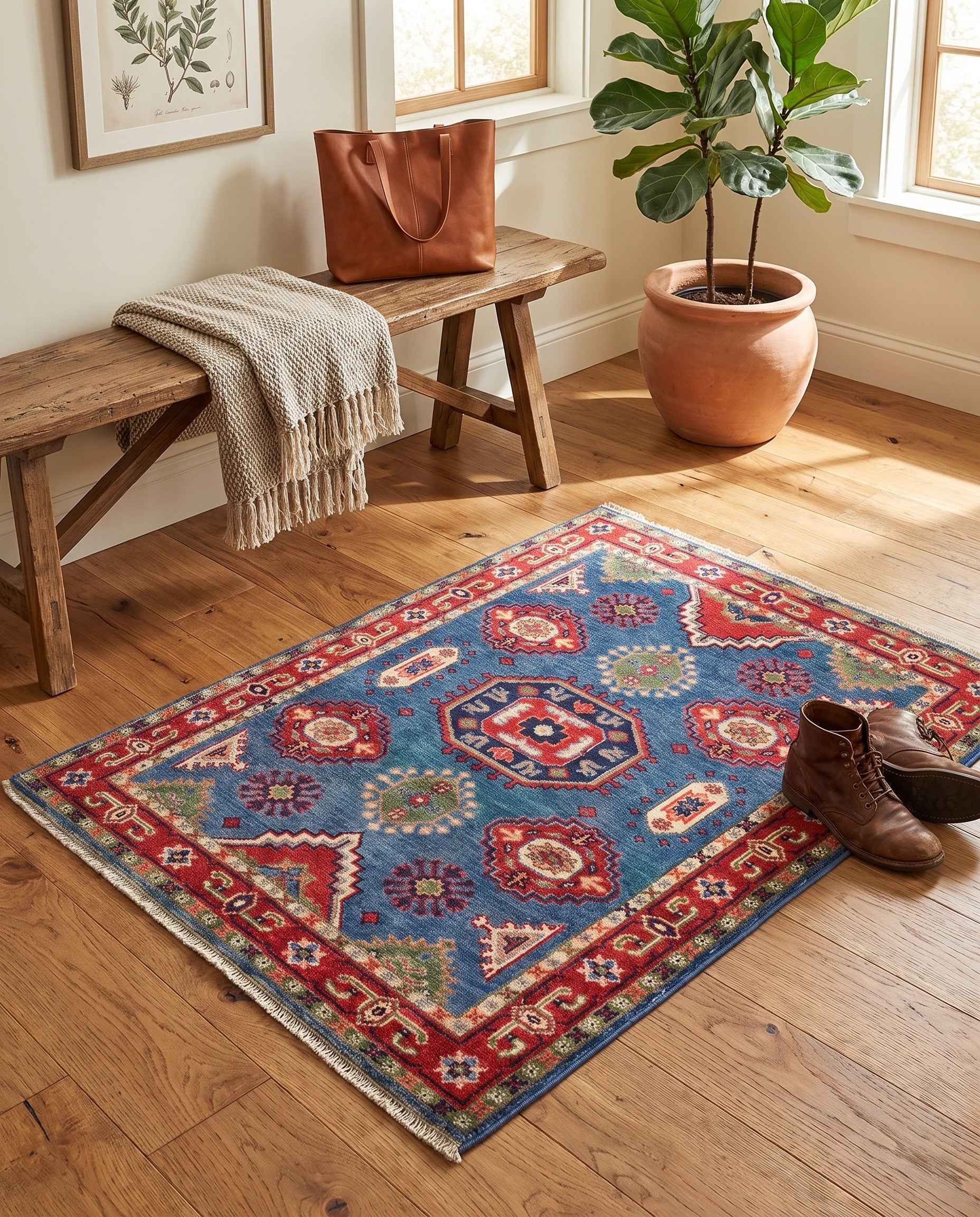 2' 9 x 3' 9 Hand Knotted Kazak Rug