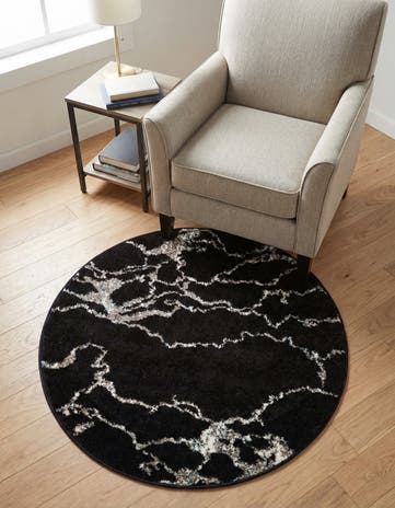 Navy Blue Madeline Round Rug