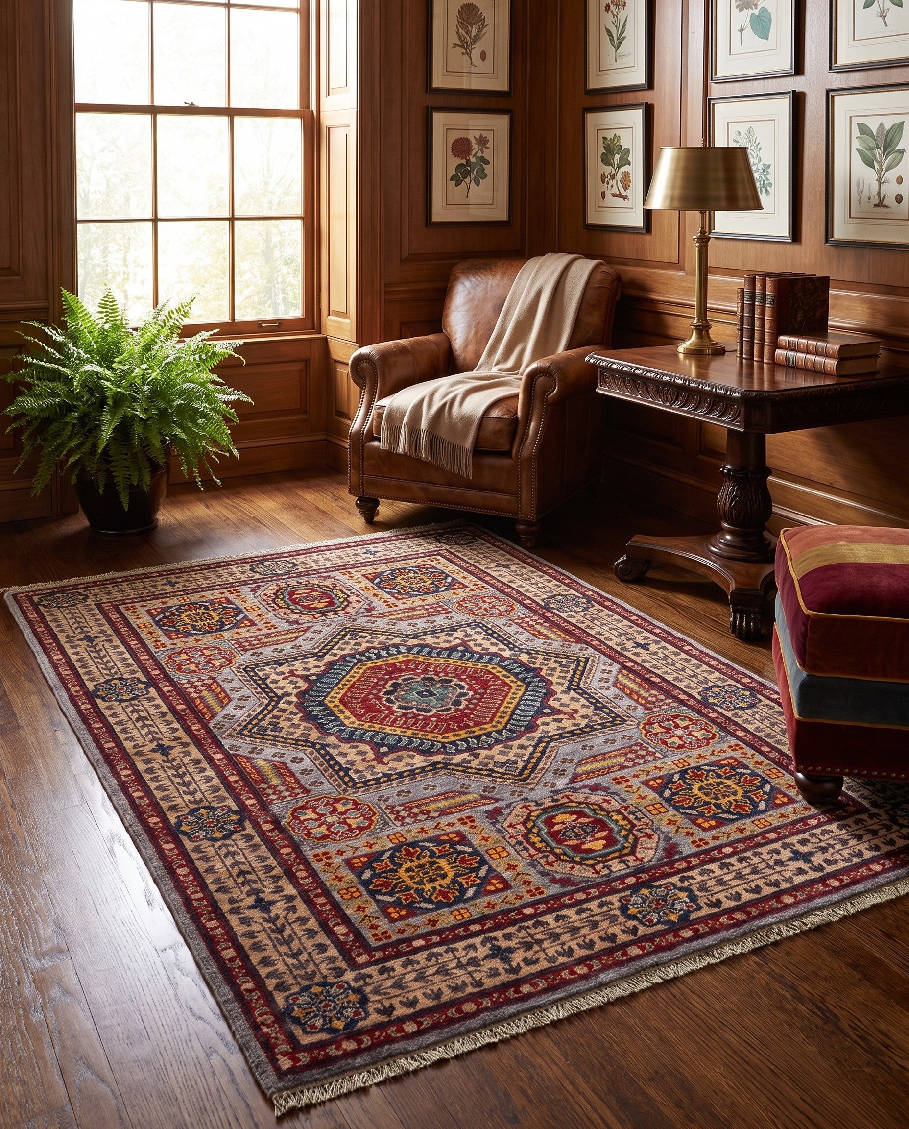 3' 4 x 5' Hand Knotted Mamluk Ziegler Rug