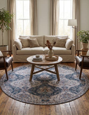 7' 10 x 7' 10 Yara Round Rug