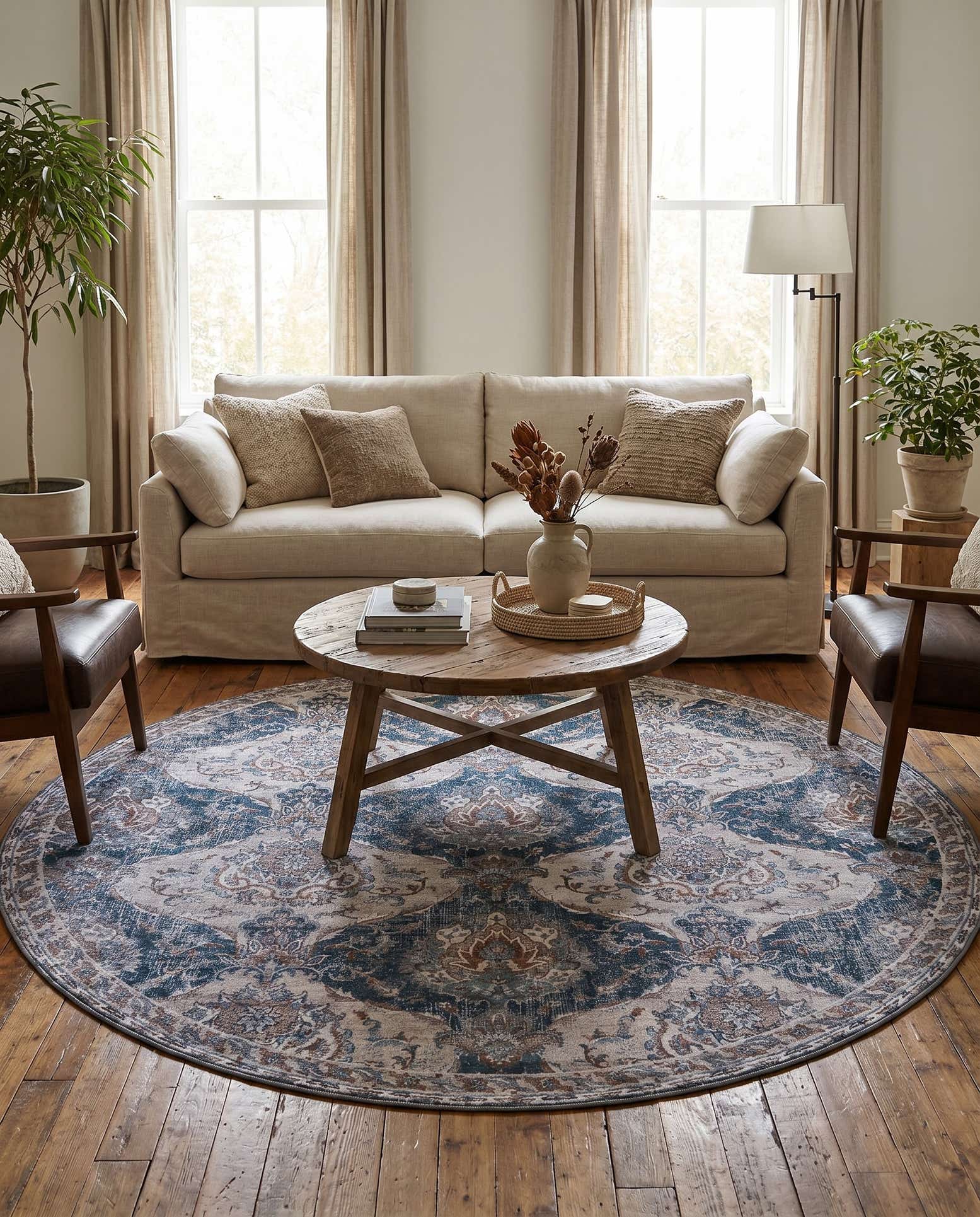 7' 10 x 7' 10 Yara Round Rug