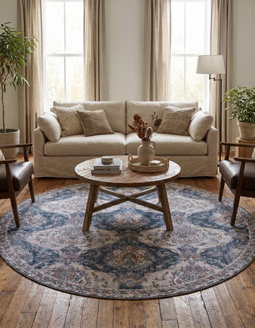 7' 10 x 7' 10 Yara Round Rug