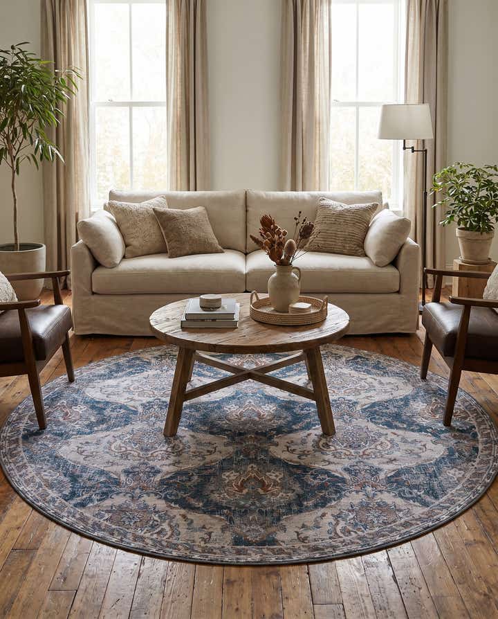 7' 10 x 7' 10 Yara Round Rug