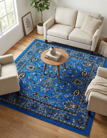 Dark Blue Yasmin Square Rug