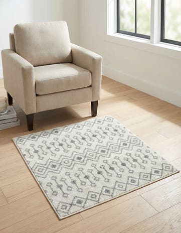 3' x 3' Moroccan Trellis Square Rug