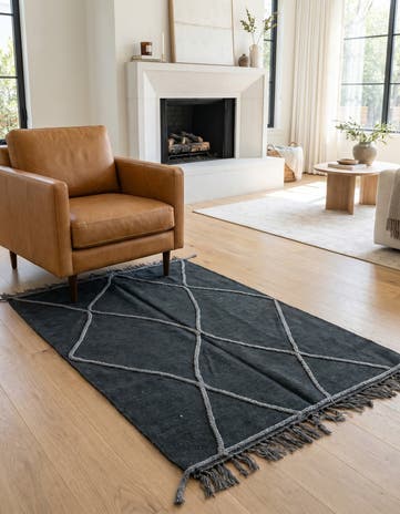 3' 4 x 4' 10 Hand Woven Kilim Modern Wool Rug