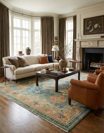 8' 3 x 9' 11 Oushak Wool Rug
