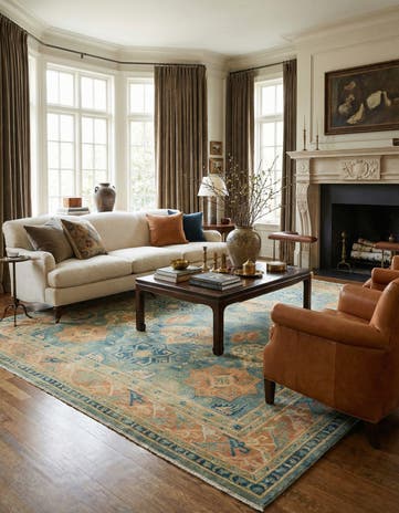 8' 3 x 9' 11 Oushak Wool Rug