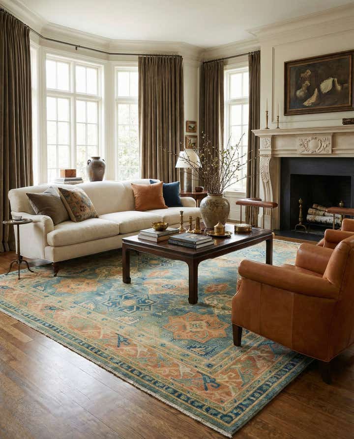 8' 3 x 9' 11 Oushak Wool Rug