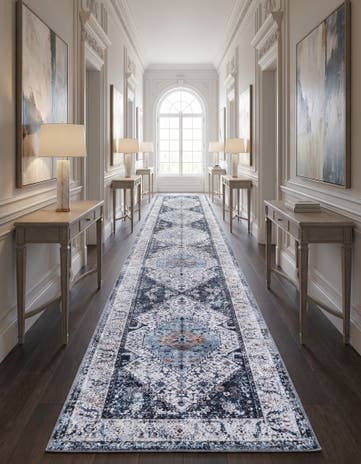 Linen Charcoal Yara Runner Rug