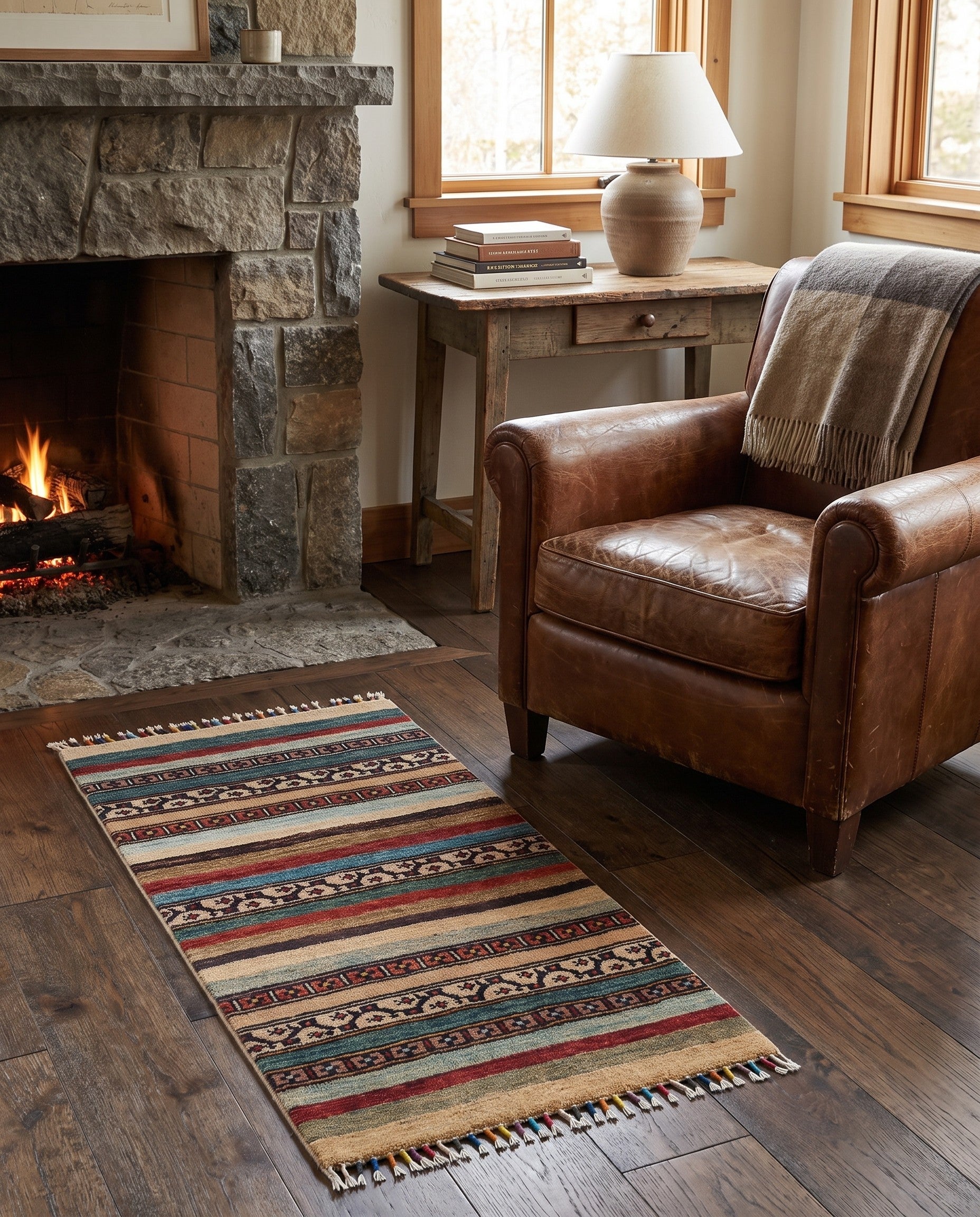 1' 8 x 3' 3 Hand Knotted Kazak Rug