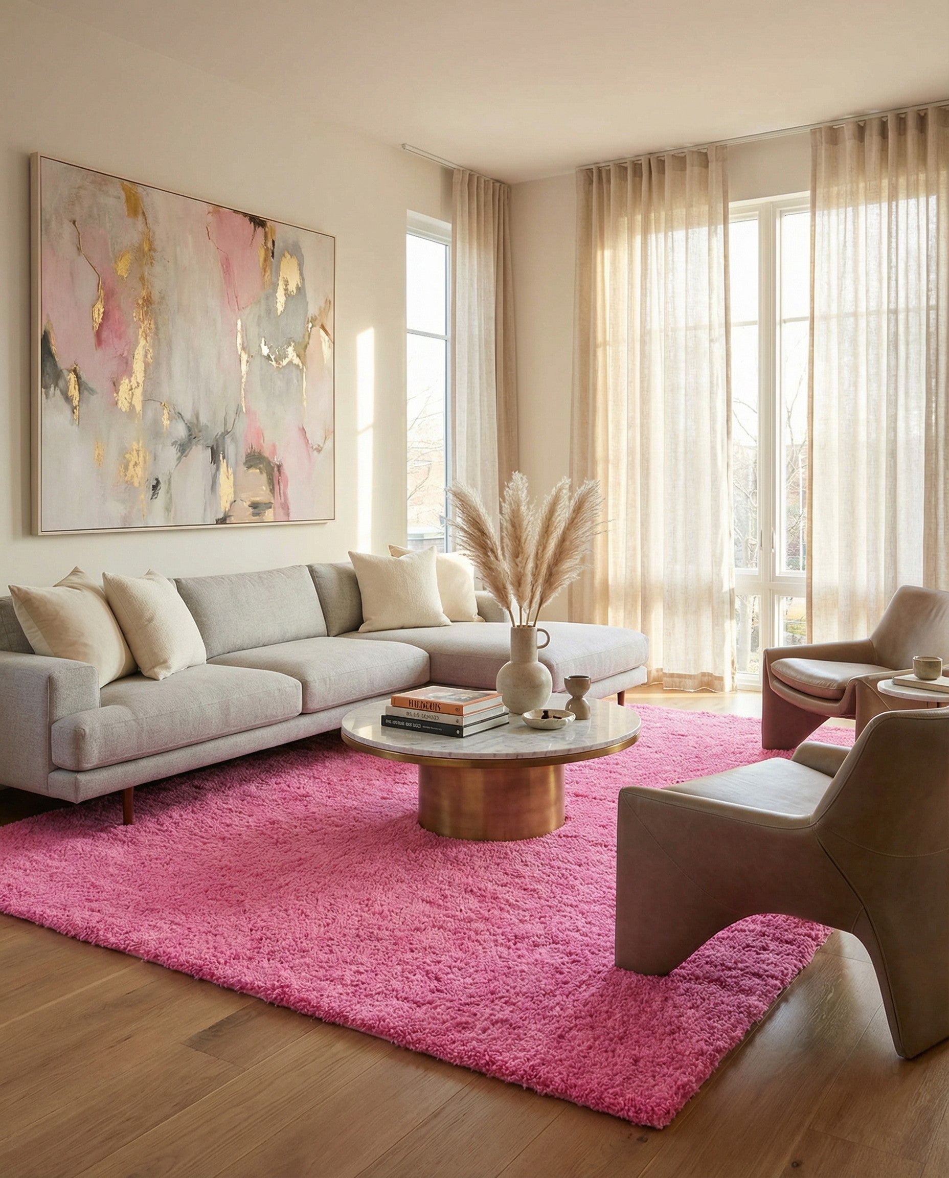 10' x 13' Solid Shag Rug